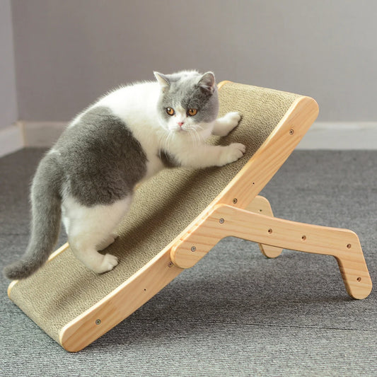 3-in-1 Wooden Cat Scratching Bed