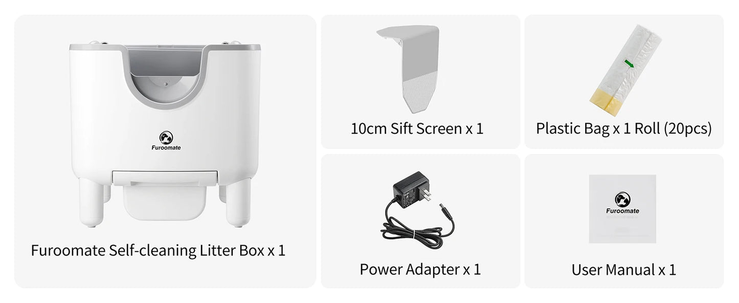 Open-Top Self-Cleaning Cat Litter Box