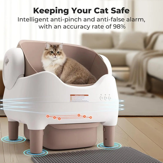 Extra-Large Self-Cleaning Cat Litter Box