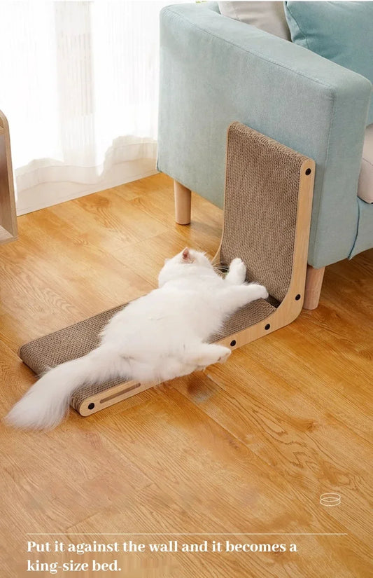 L-Shaped Cat Scratching Board