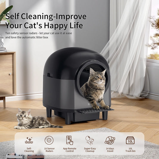 App-Controlled Self-Cleaning Cat Litter Box