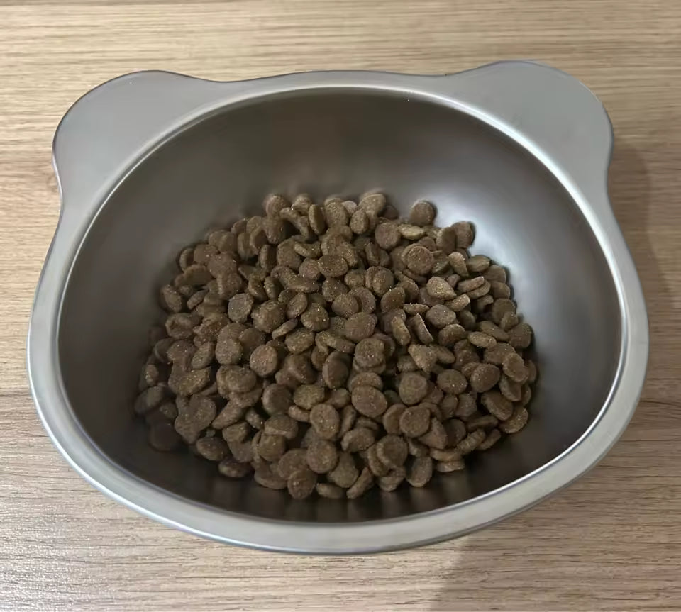 15° Raised Stainless Steel Cat Bowl