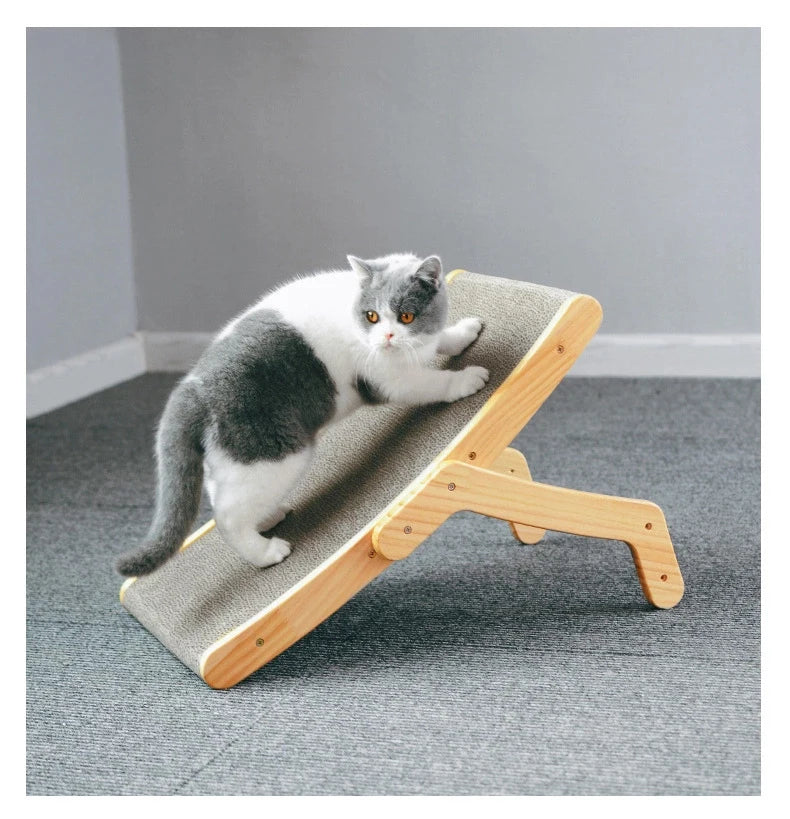 3-in-1 Wooden Cat Scratching Bed