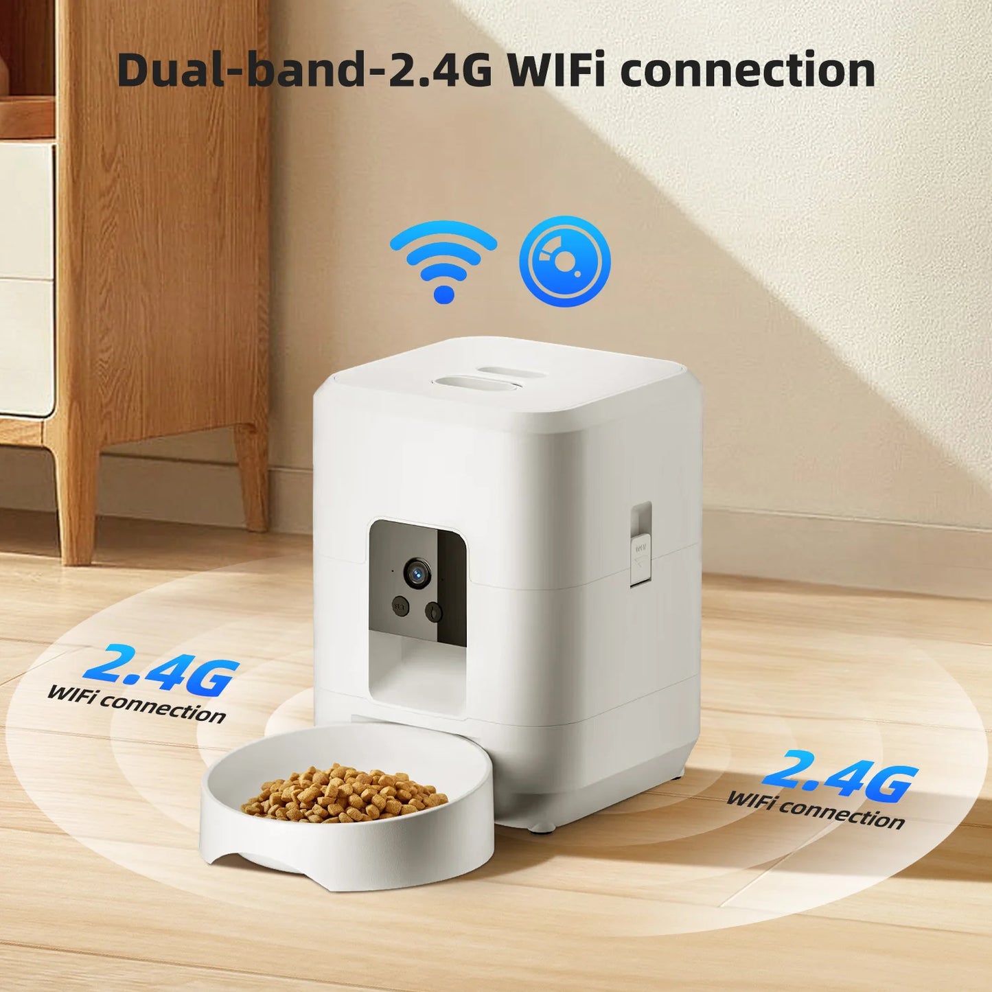 2L Automatic Cat Feeder with Wi-Fi and Camera