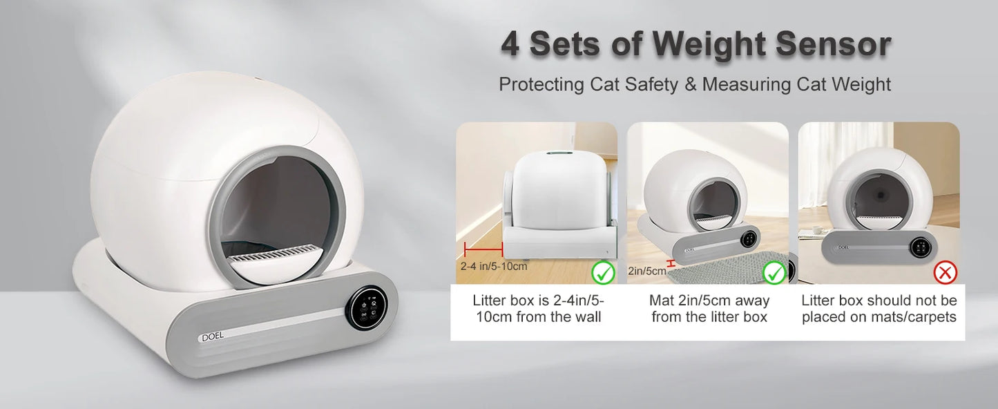 65L Self-Cleaning Cat Litter Box