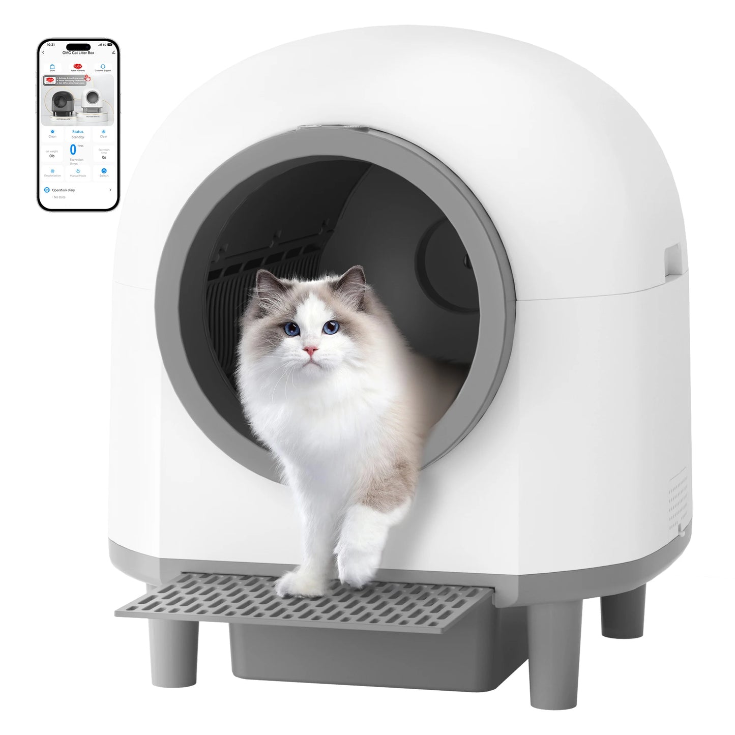 App-Controlled Self-Cleaning Cat Litter Box