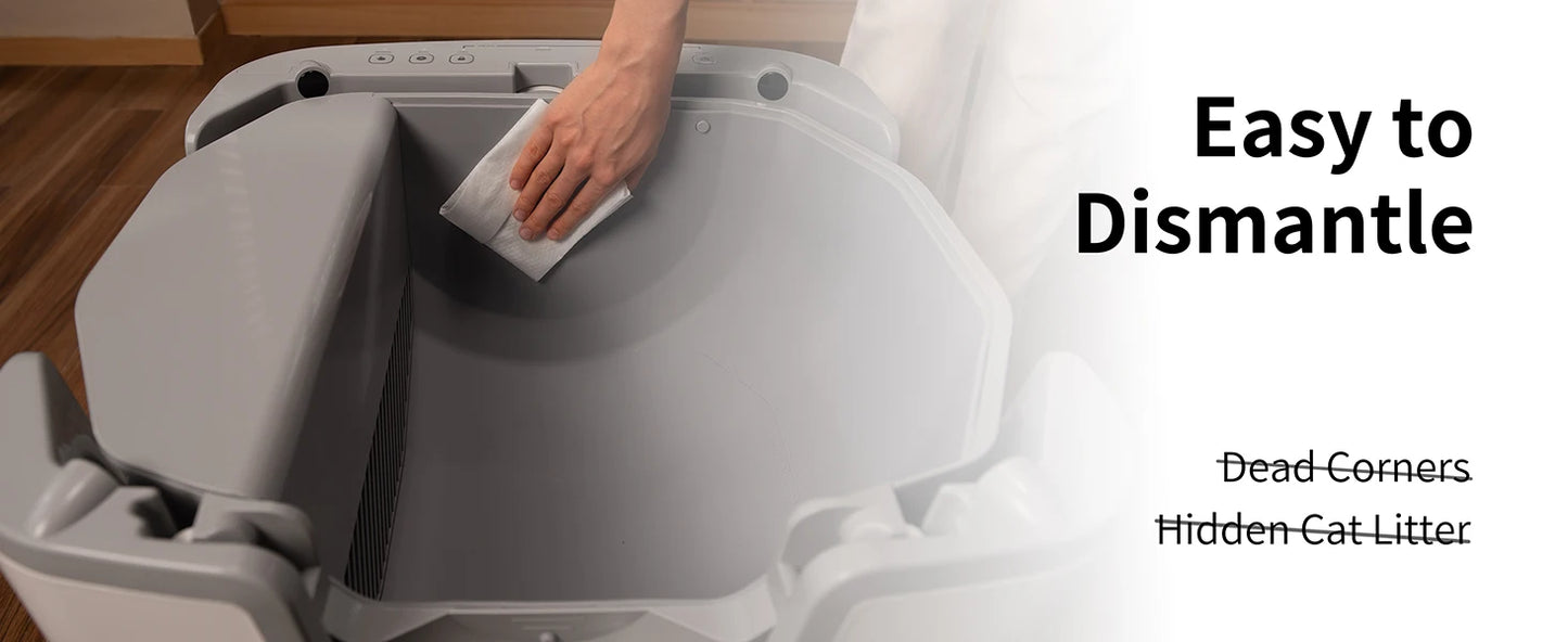 Open-Top Self-Cleaning Cat Litter Box