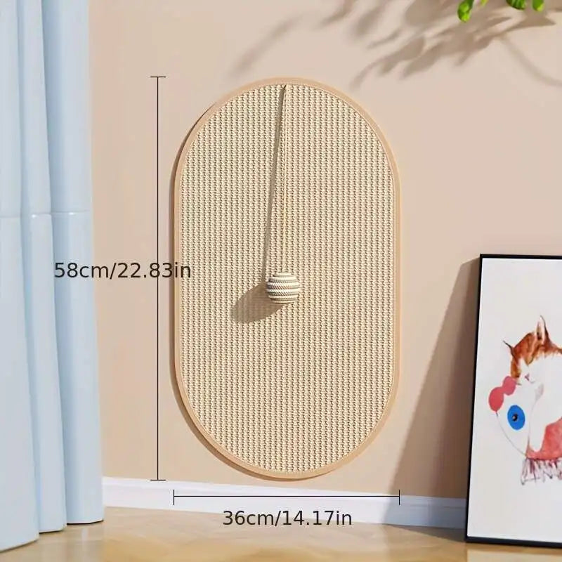 3-in-1 Sisal Cat Scratch Wall Panel