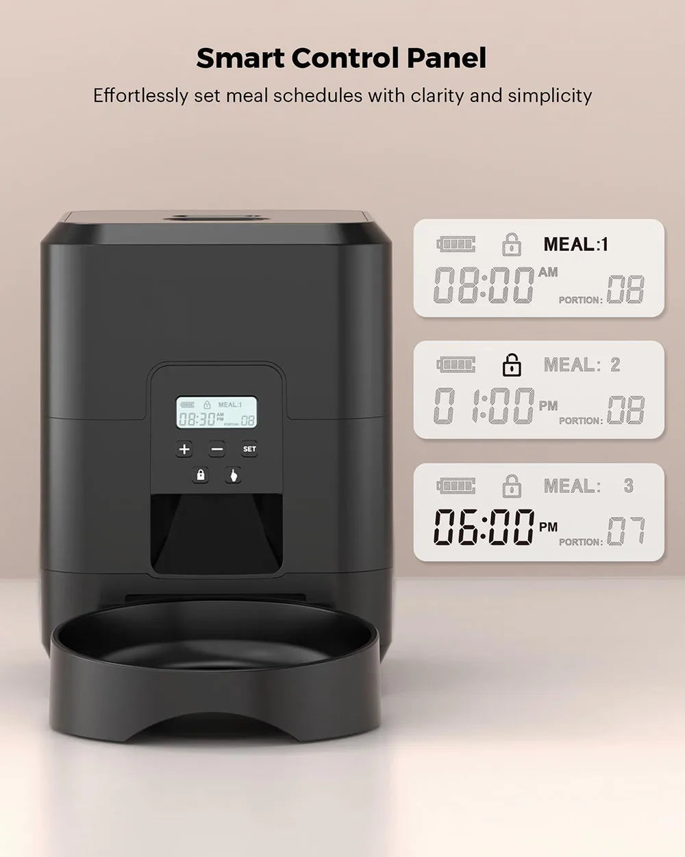 2L Automatic Cat Feeder with Wi-Fi or Button Control