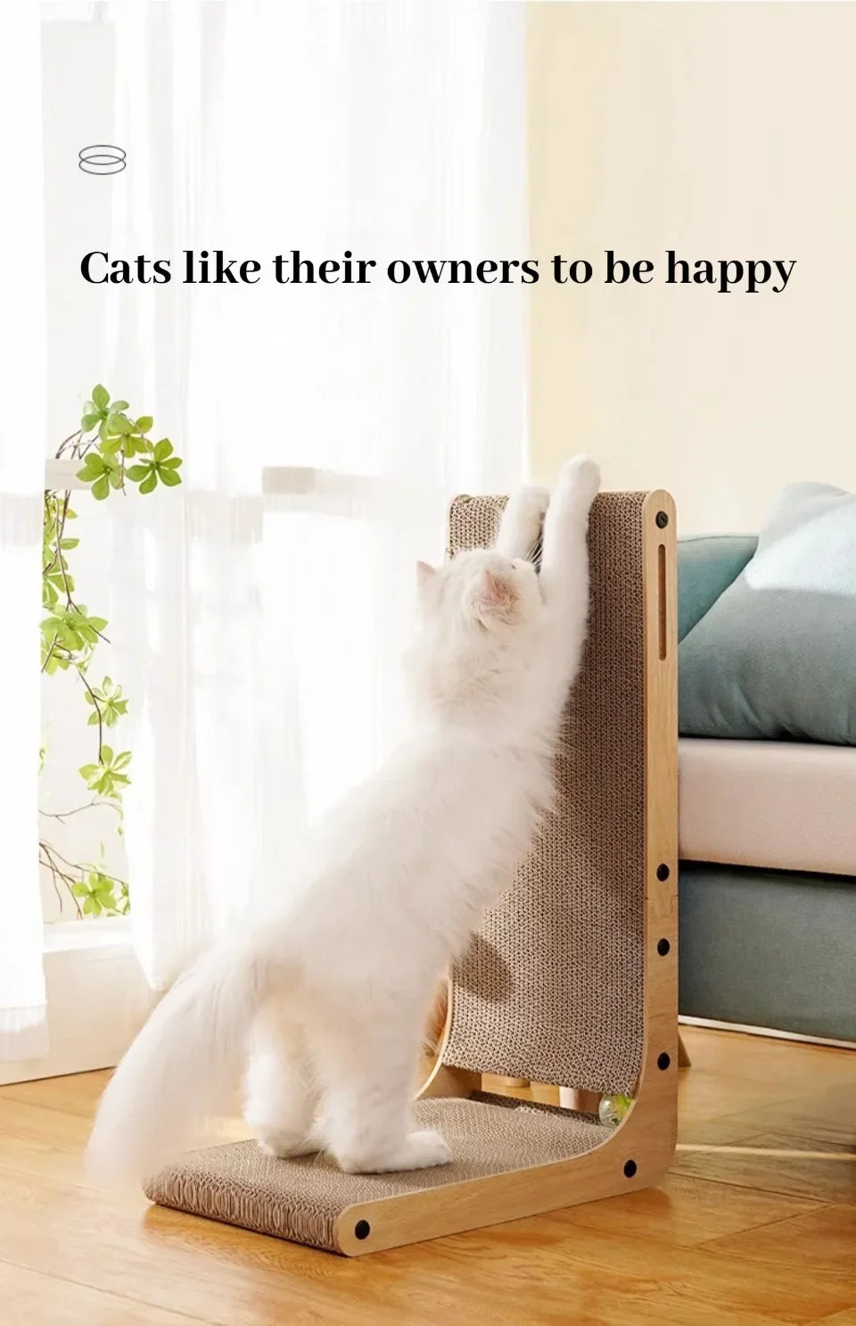 L-Shaped Cat Scratching Board