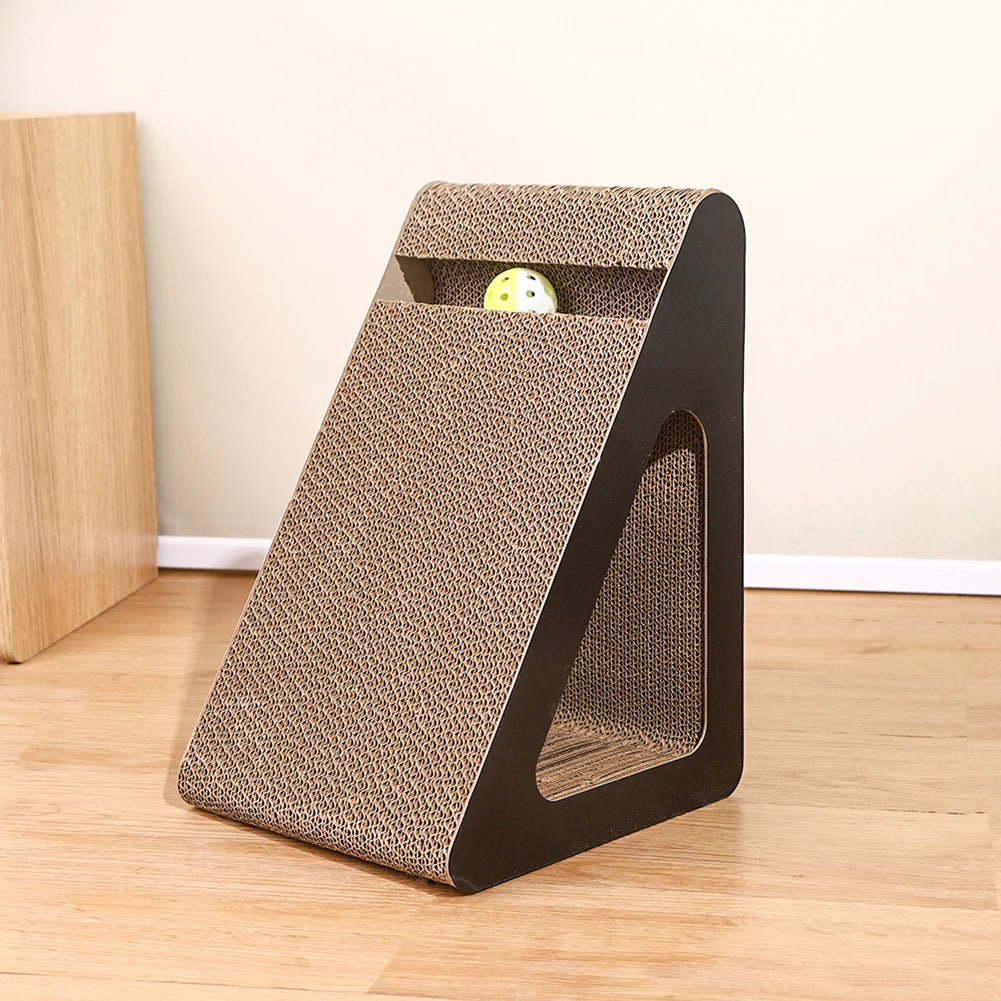 Triangle Cat Scratching Ramp with Ball