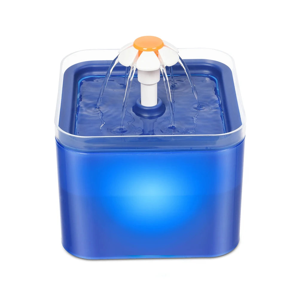2L LED Cat Flower Water Fountain