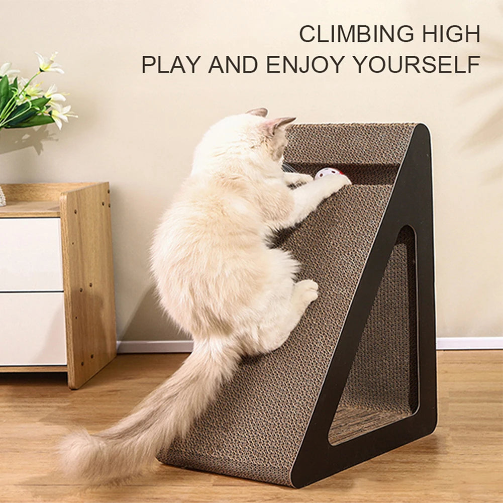 Triangle Cat Scratching Ramp with Ball