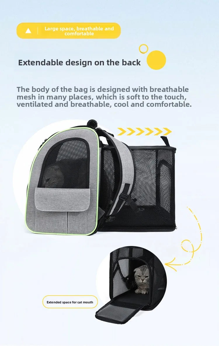 Expandable Mesh Cat Backpack Carrier