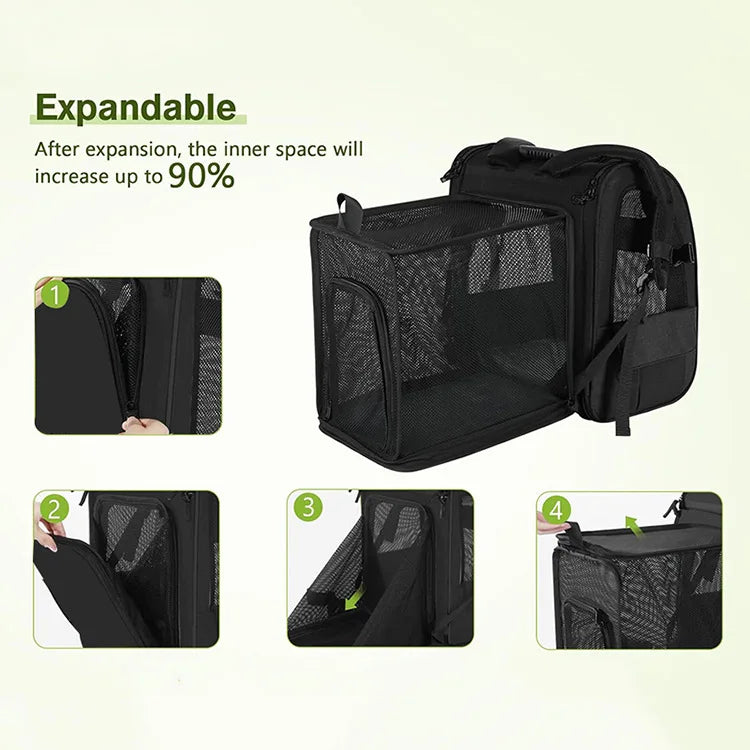 Expandable Mesh Cat Backpack Carrier