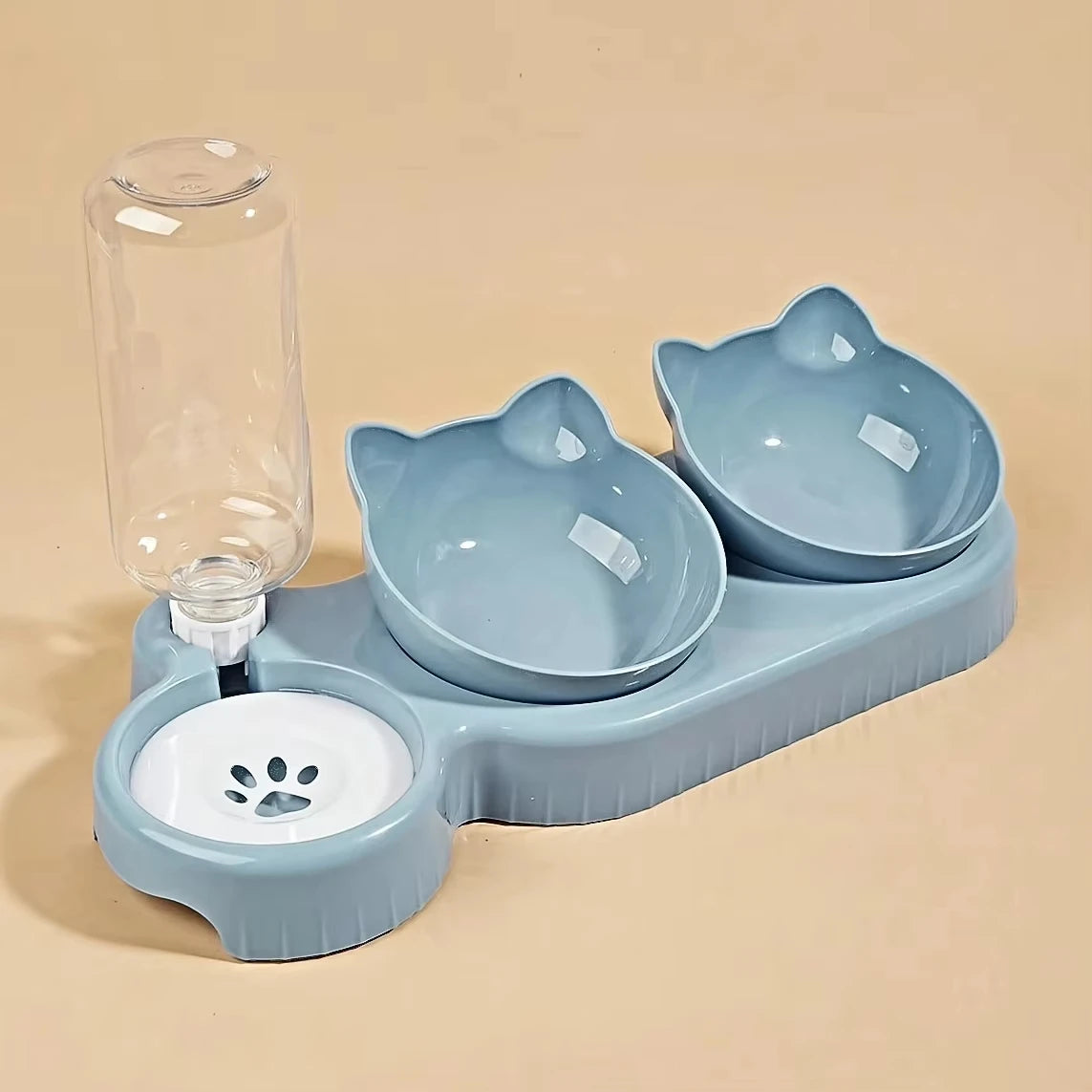 3-in-1 Tilted Cat Bowl Set