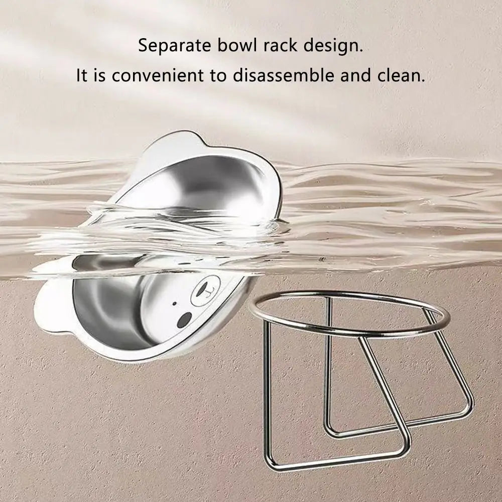 15° Raised Stainless Steel Cat Bowl