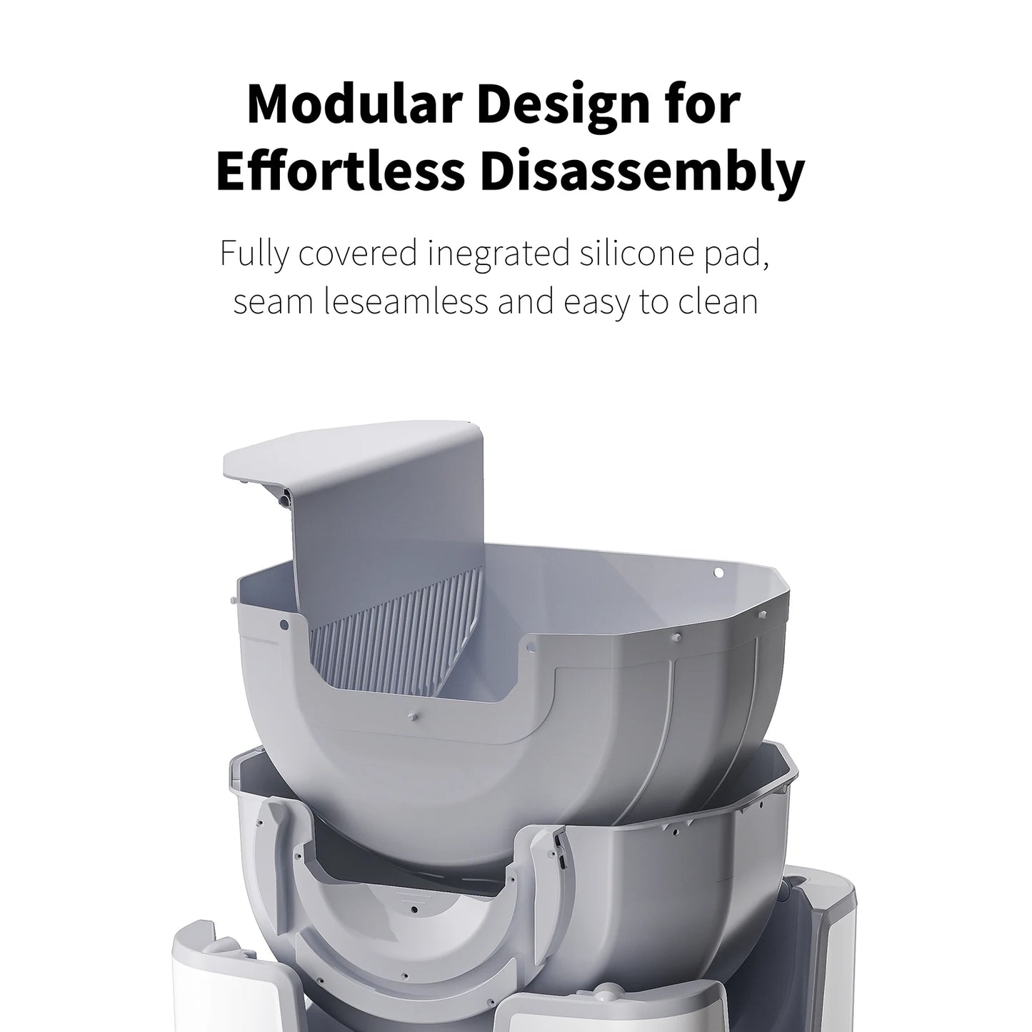 Open-Top Self-Cleaning Cat Litter Box