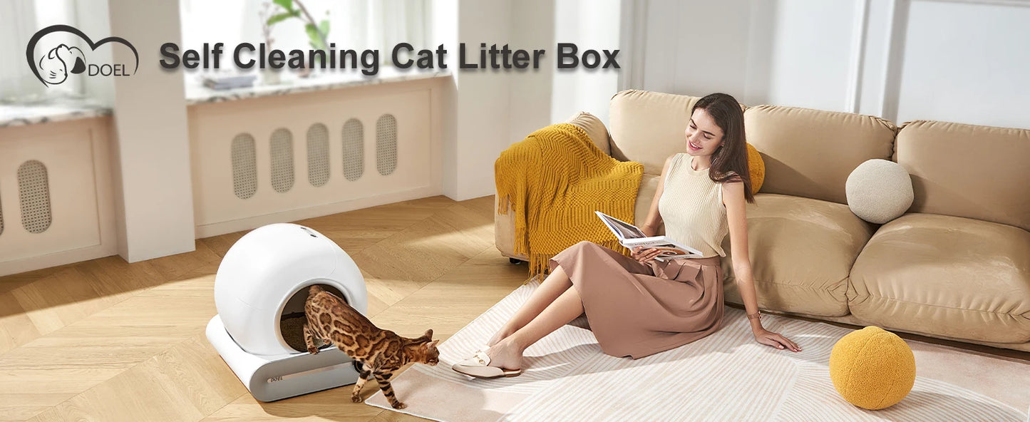 65L Self-Cleaning Cat Litter Box