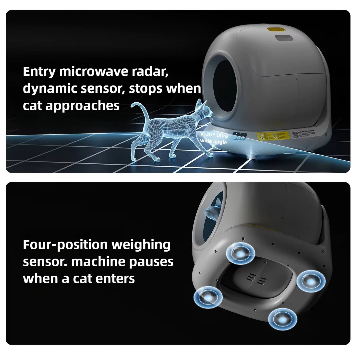 Fully Enclosed Smart Cat Litter Box