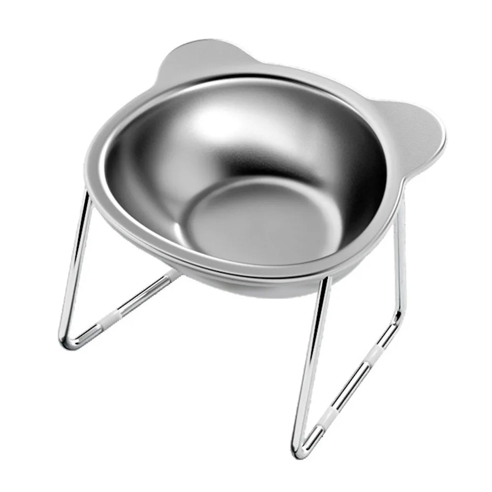 15° Raised Stainless Steel Cat Bowl