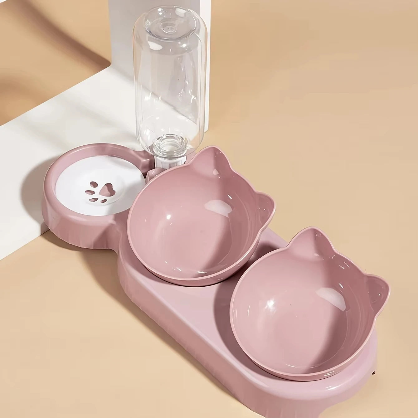 3-in-1 Tilted Cat Bowl Set