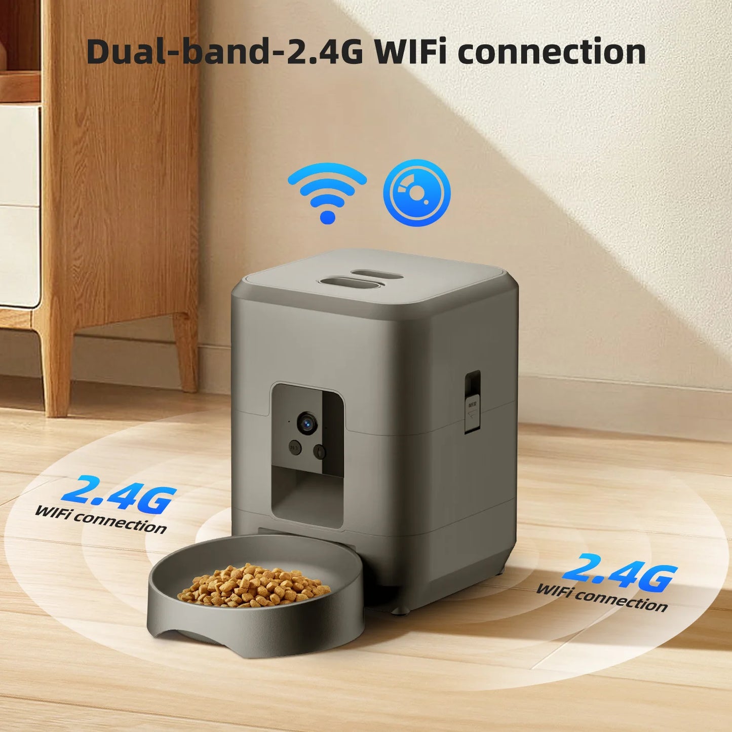 2L Automatic Cat Feeder with Wi-Fi and Camera
