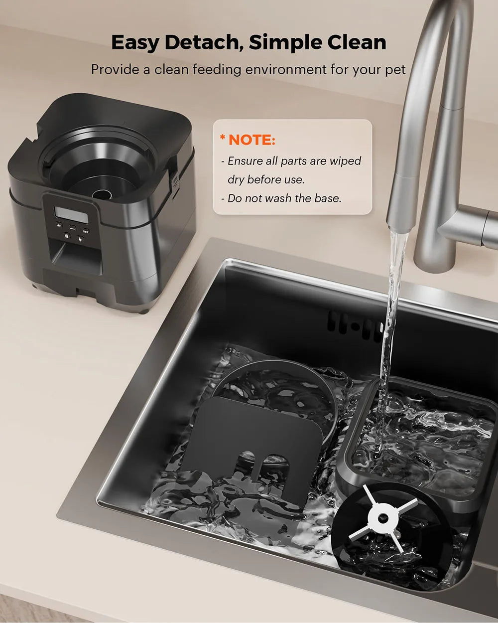 2L Automatic Cat Feeder with Wi-Fi or Button Control