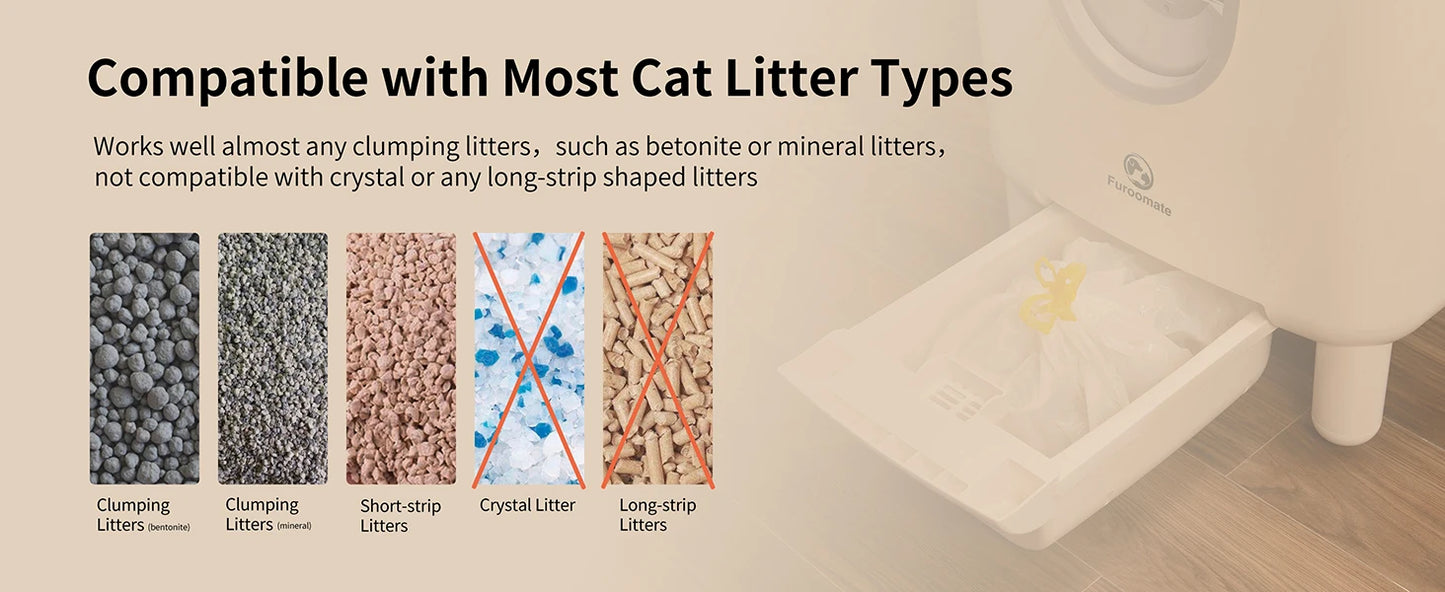 Open-Top Self-Cleaning Cat Litter Box