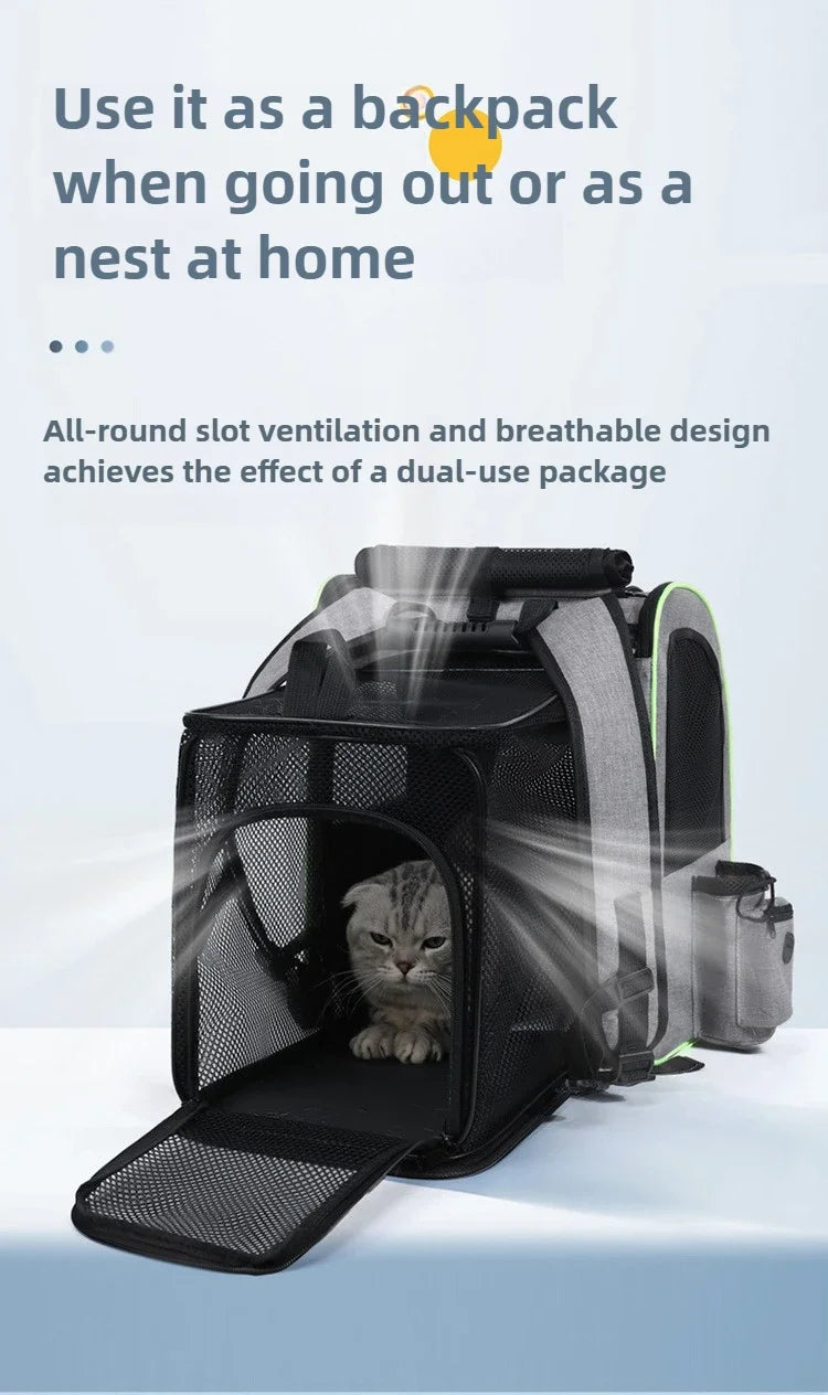 Expandable Mesh Cat Backpack Carrier