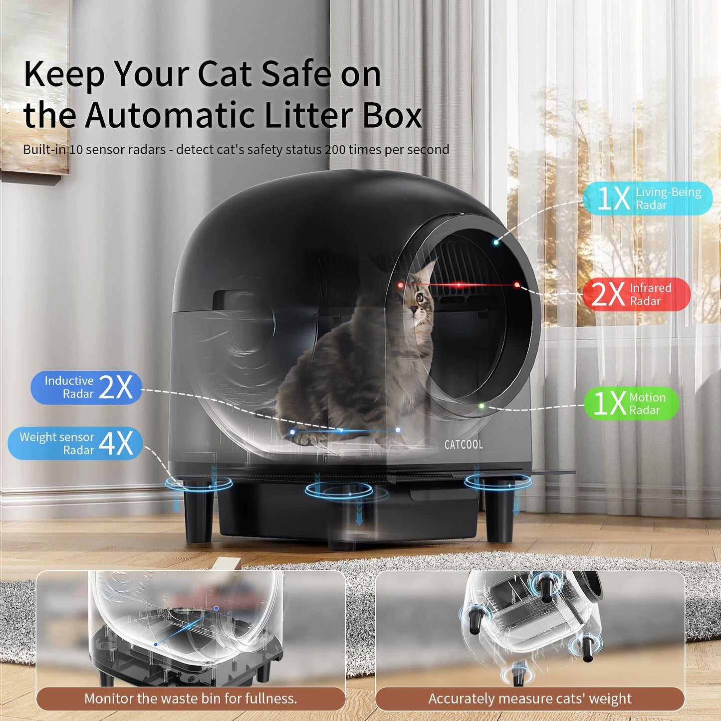 App-Controlled Self-Cleaning Cat Litter Box