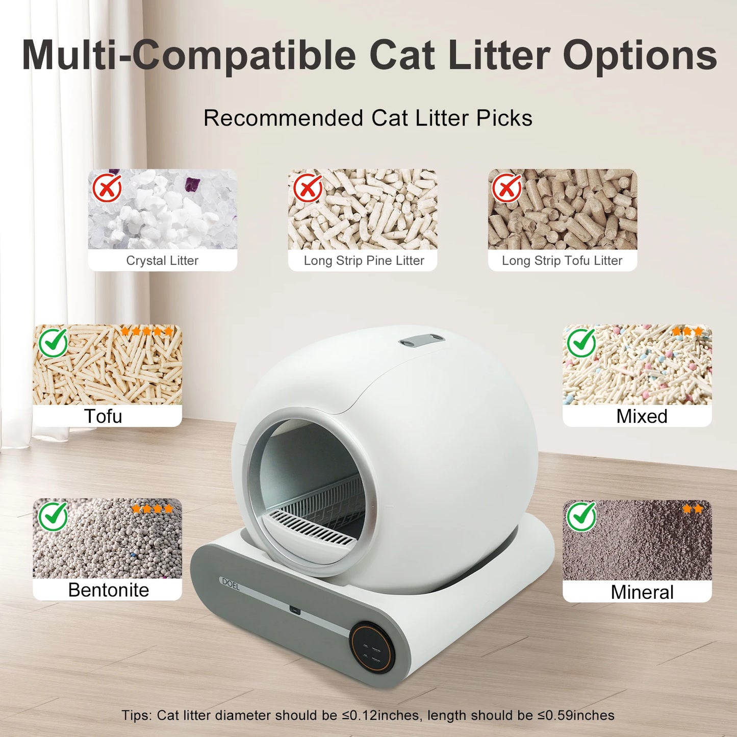65L Self-Cleaning Cat Litter Box