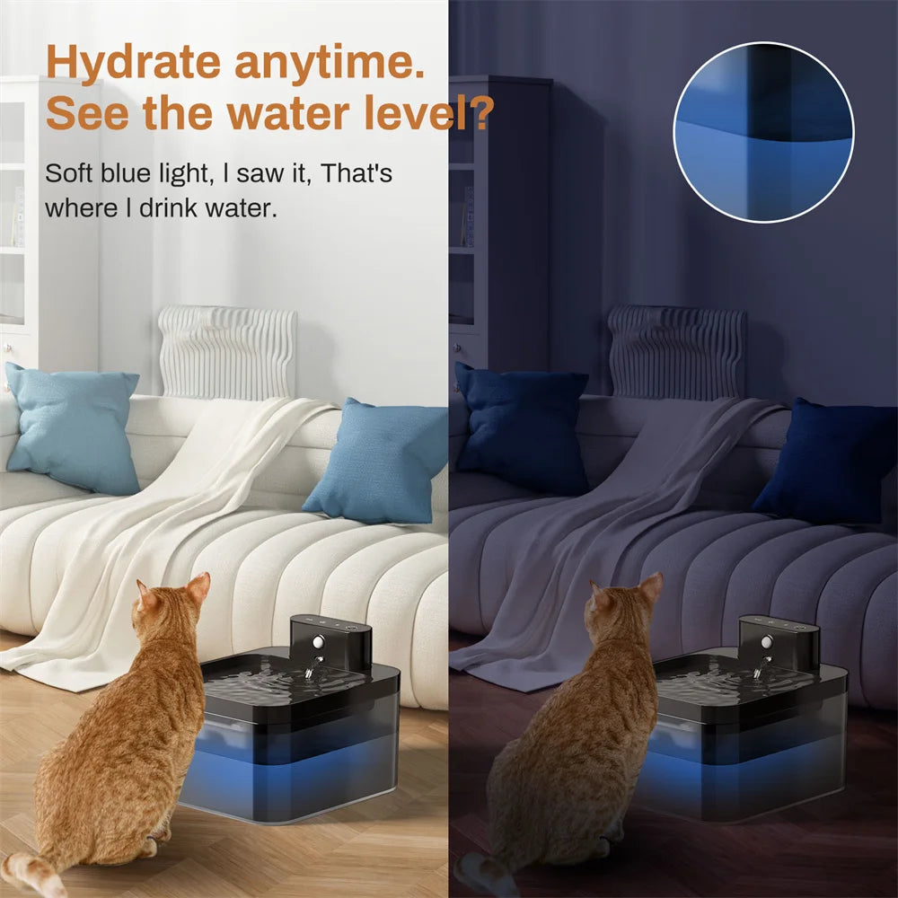 2.2L Wireless Cat Water Fountain with Sensor