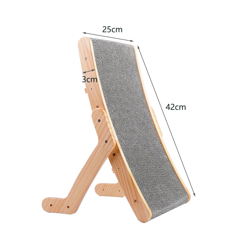 3-in-1 Wooden Cat Scratching Bed