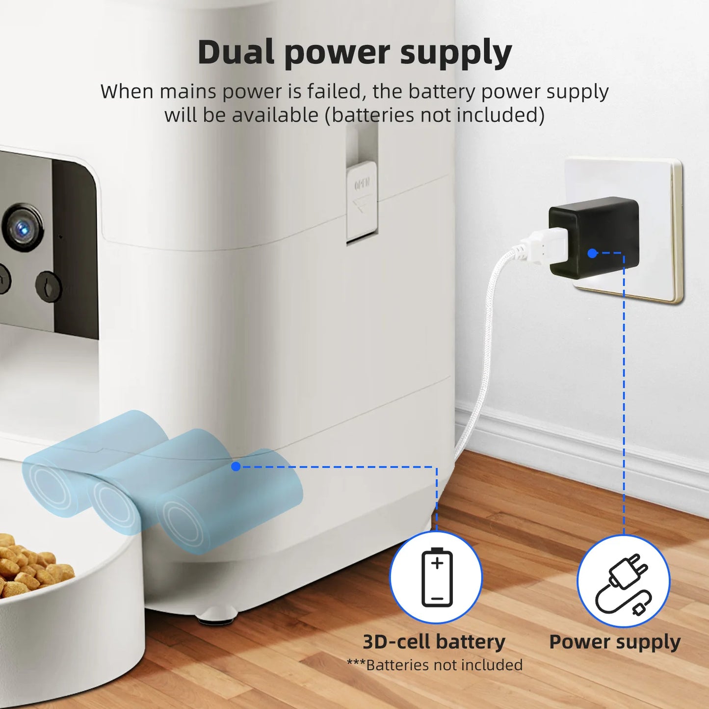 2L Automatic Cat Feeder with Wi-Fi and Camera
