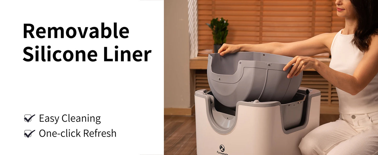 Open-Top Self-Cleaning Cat Litter Box