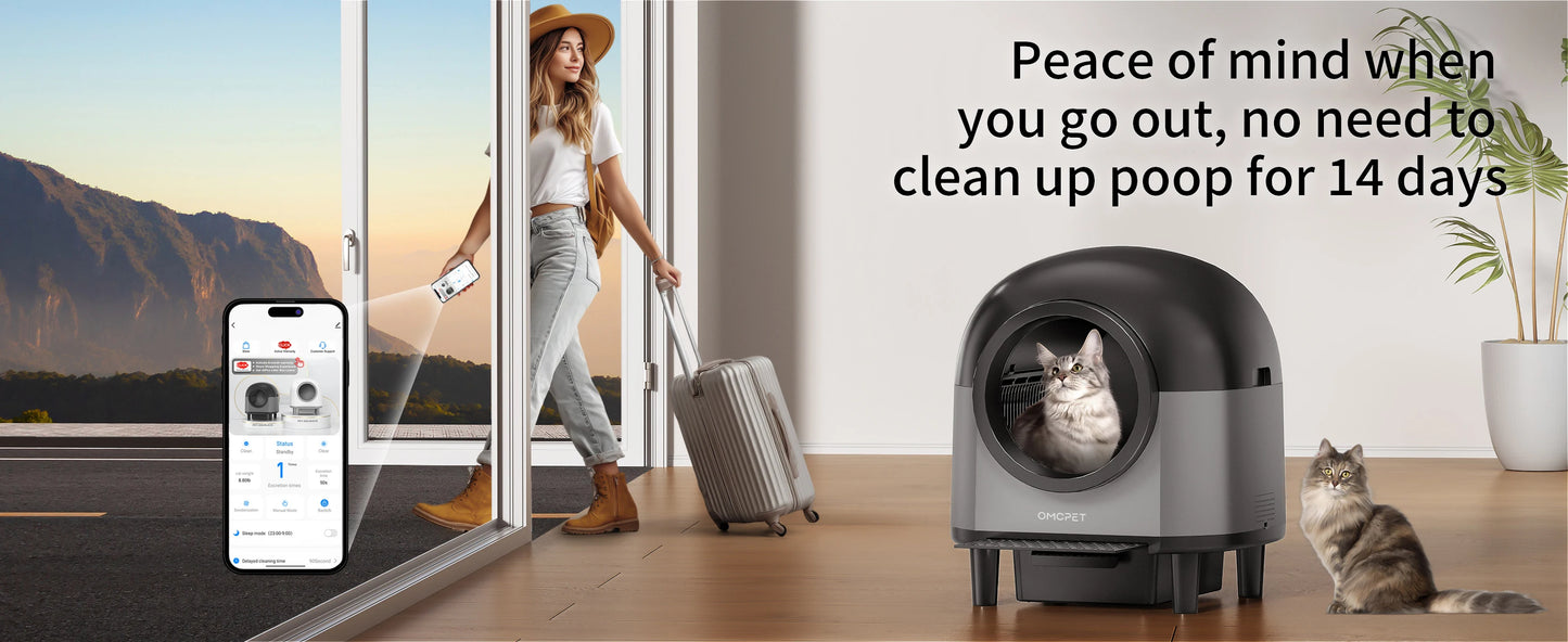 App-Controlled Self-Cleaning Cat Litter Box