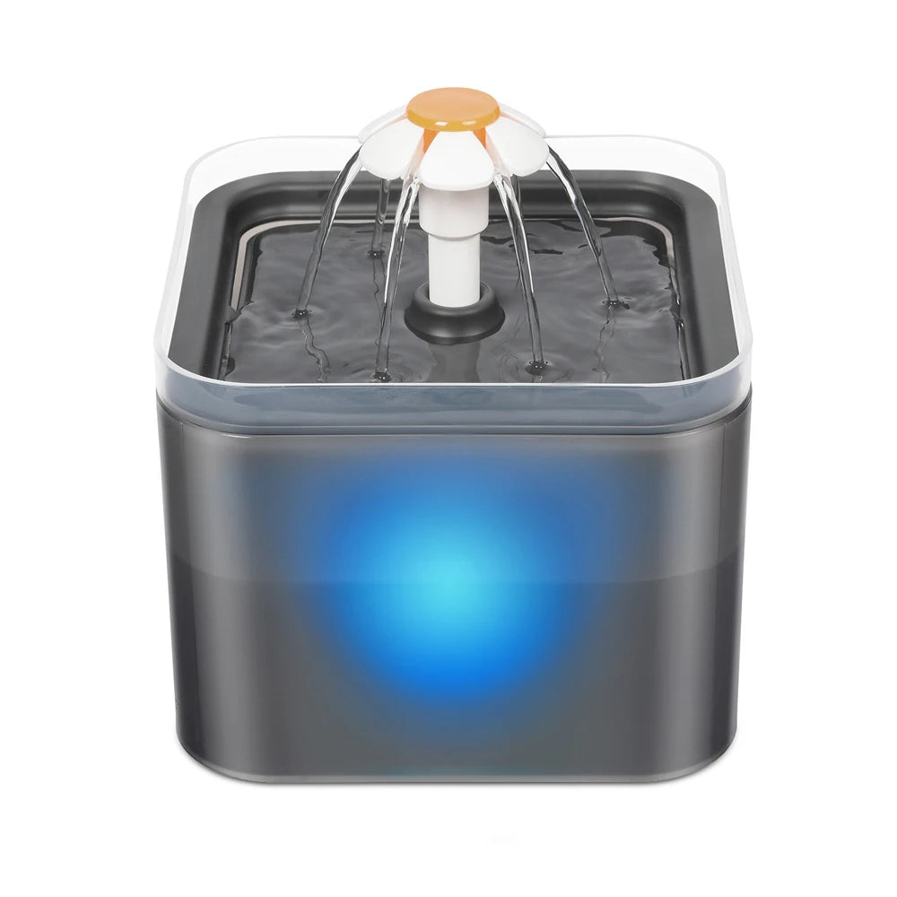 2L LED Cat Flower Water Fountain