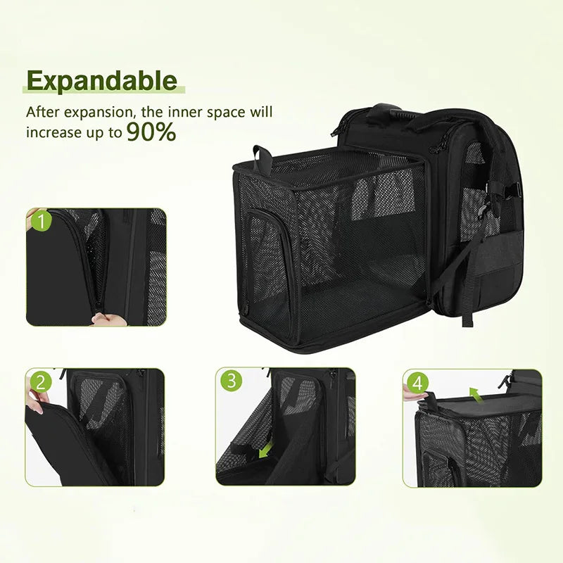 Expandable Mesh Cat Backpack Carrier