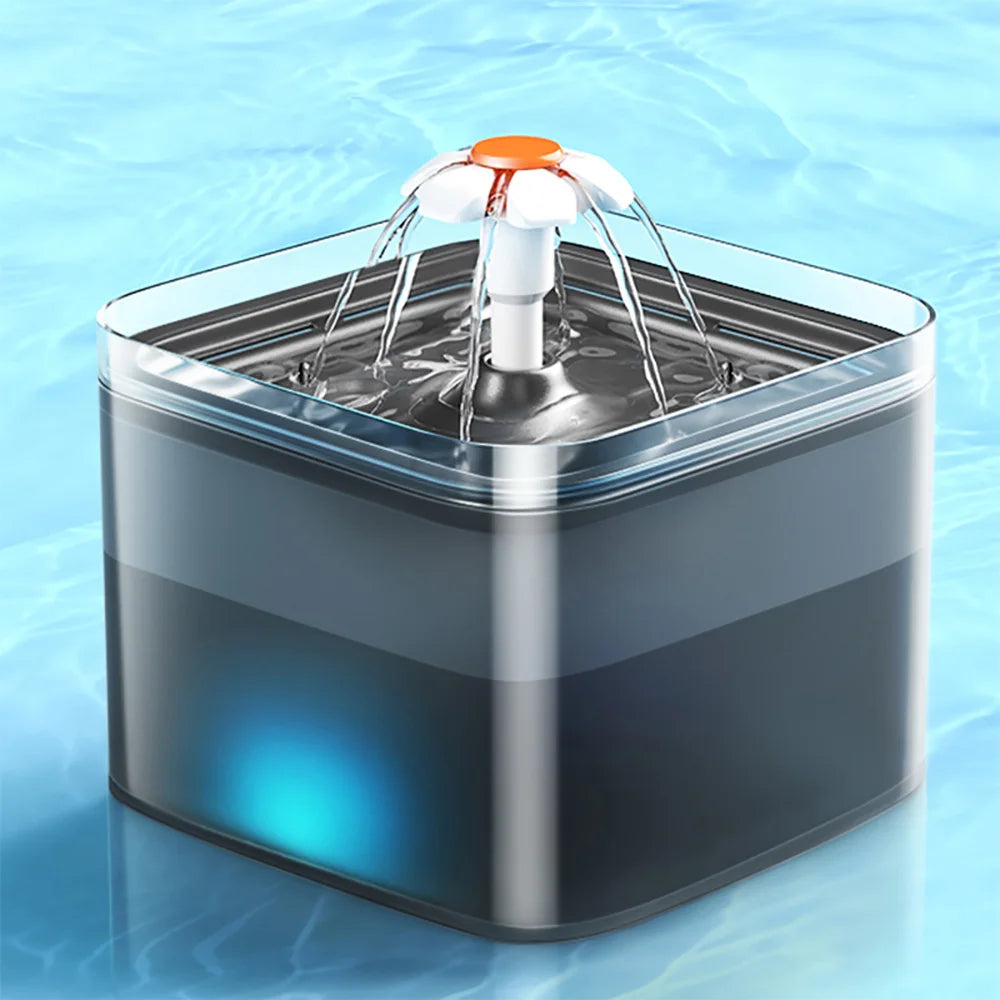 2L LED Cat Flower Water Fountain