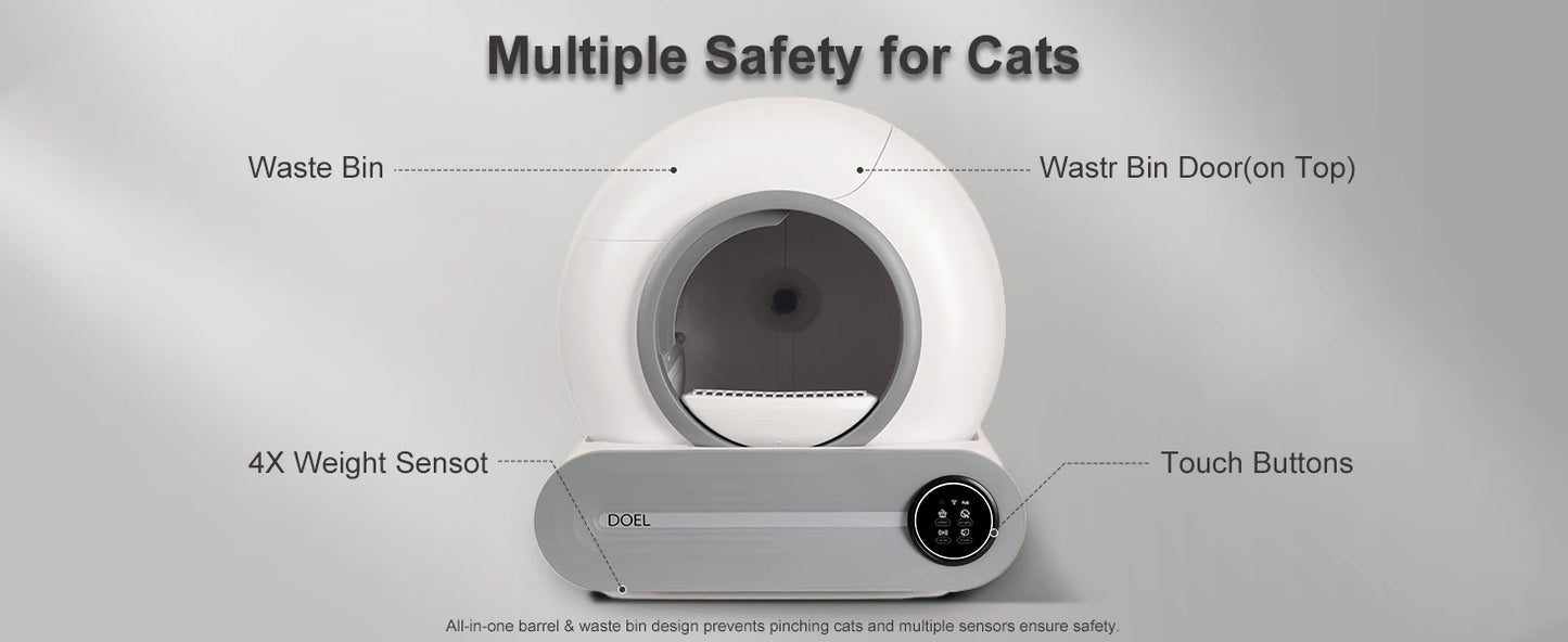 65L Self-Cleaning Cat Litter Box
