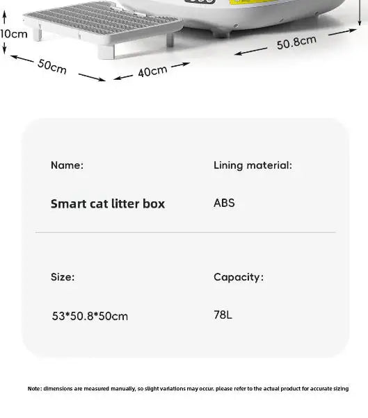 Fully Enclosed Smart Cat Litter Box