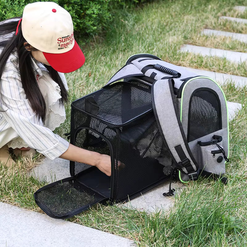 Expandable Mesh Cat Backpack Carrier