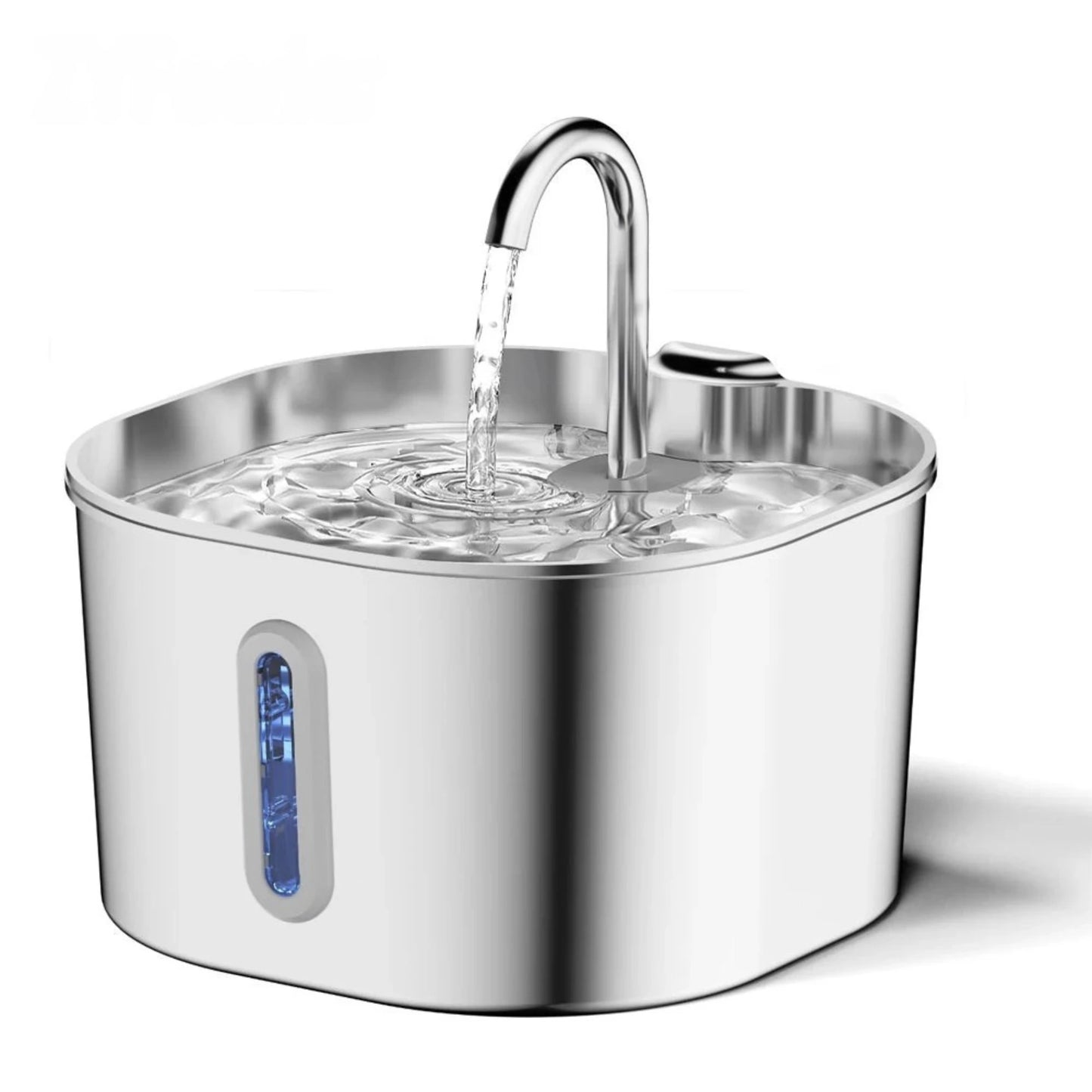 2L Square Stainless Steel Cat Water Fountain