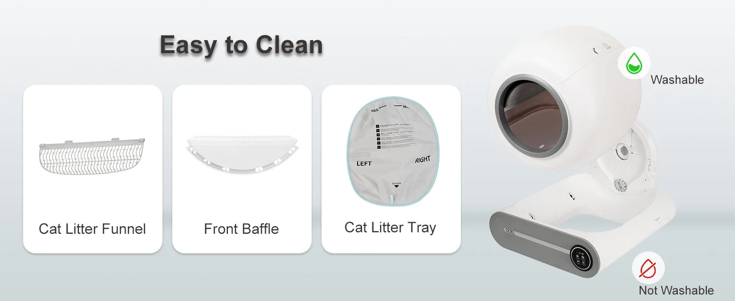 65L Self-Cleaning Cat Litter Box