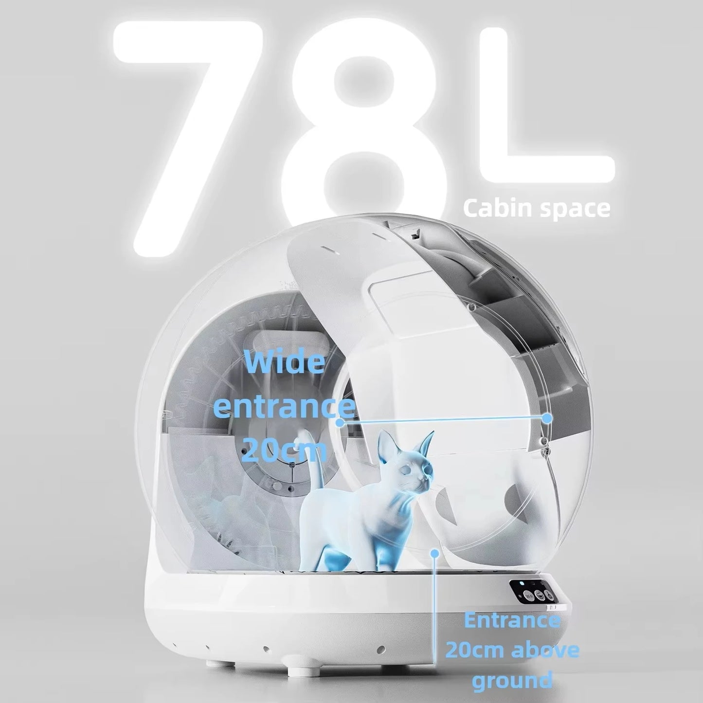 Fully Enclosed Smart Cat Litter Box
