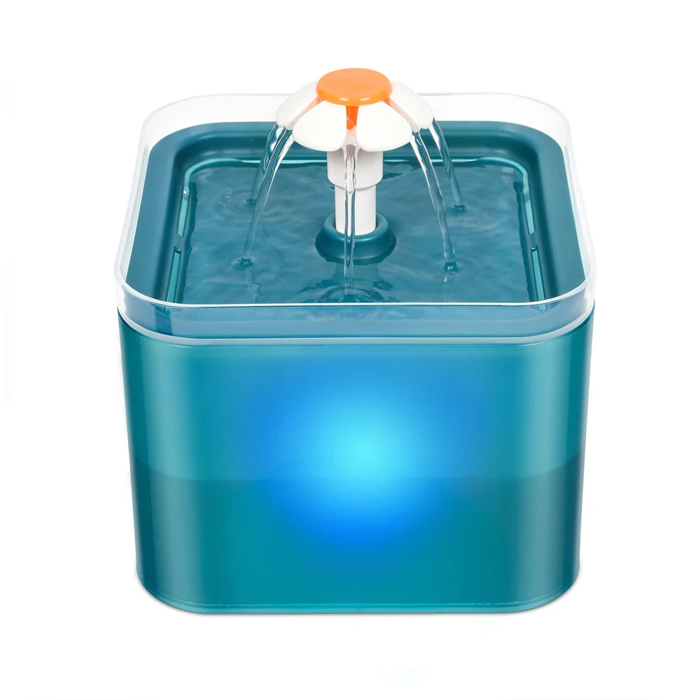 2L LED Cat Flower Water Fountain