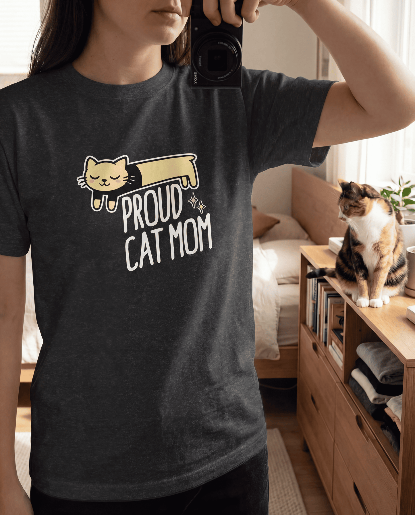 Long Cat Tee – Cat Mom