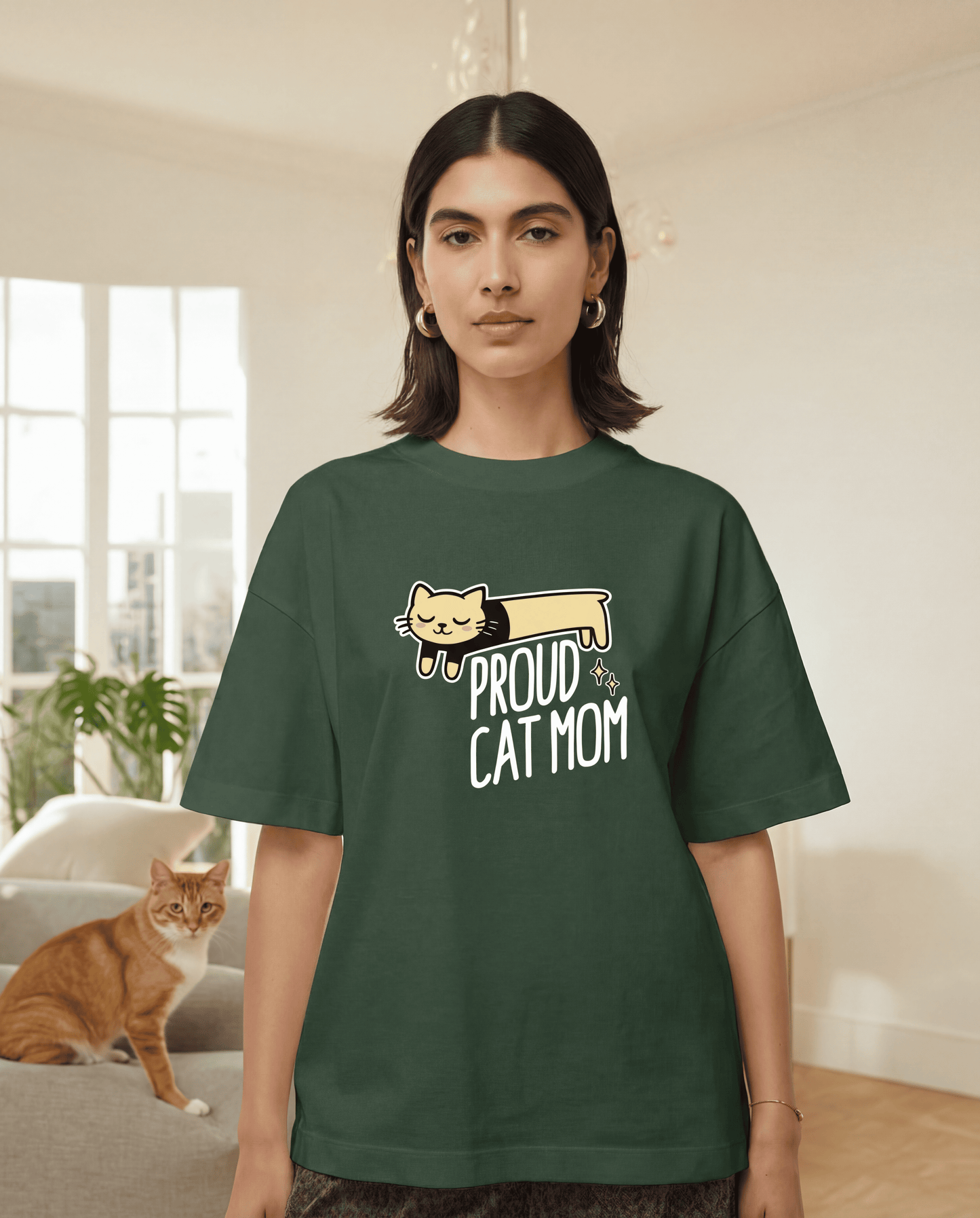 Long Cat Tee – Cat Mom