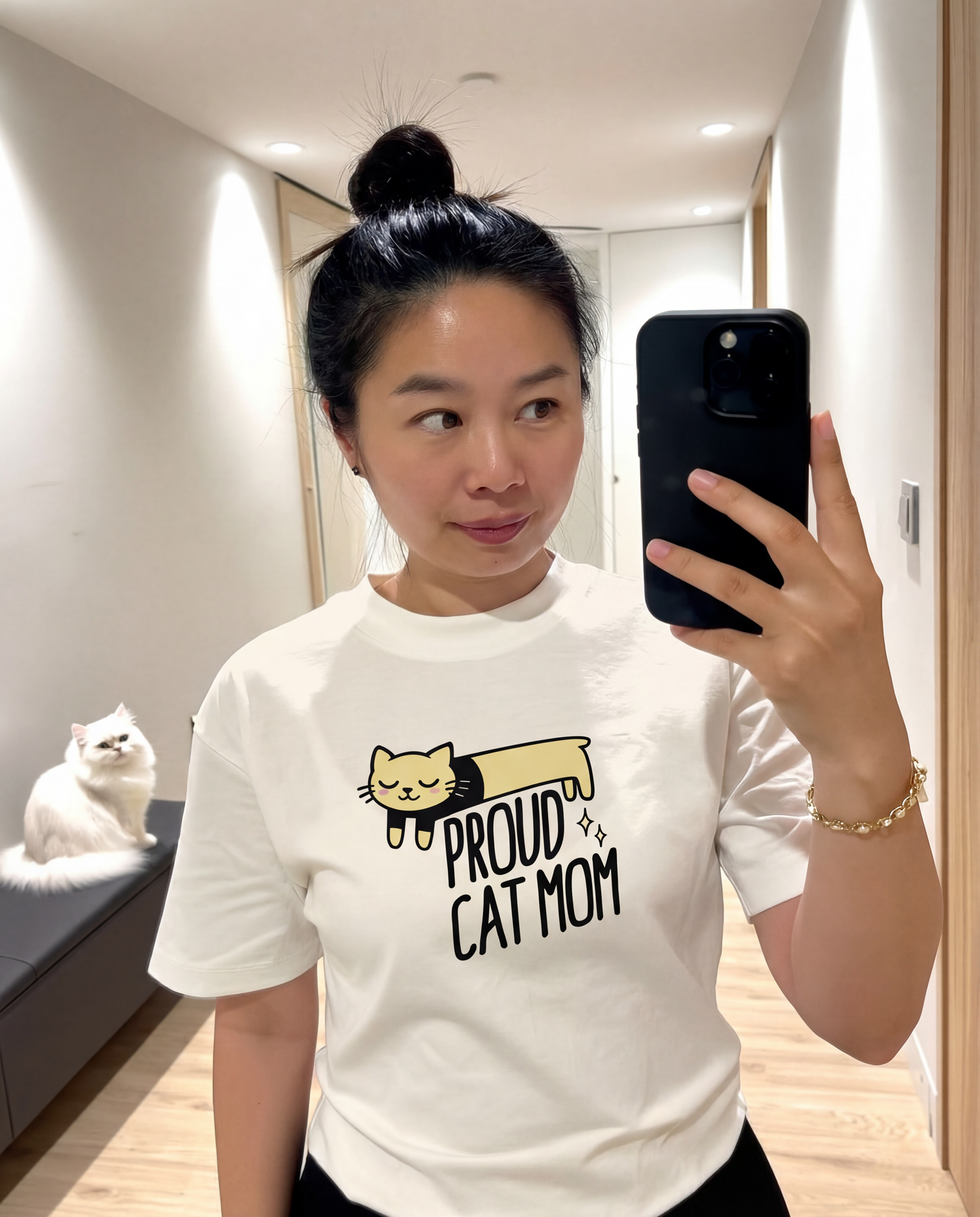 Long Cat Tee – Cat Mom